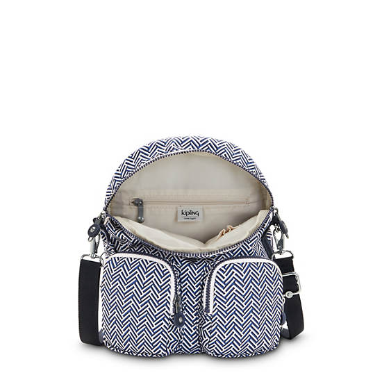 Kipling Firefly Up Printed Convertible Ryggsekk Grå | NO 1633EB